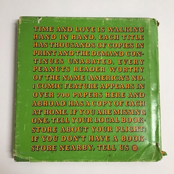 Peanuts Home is On Top Of A Dog House Snoopy Book Hardcover Dust Cover 1966 1st - Picture 6 of 6